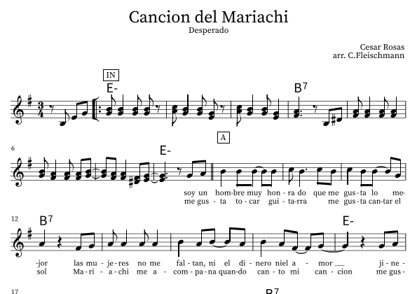 Cancion Del Mariachi (arr. Christoph Fleischmann)
