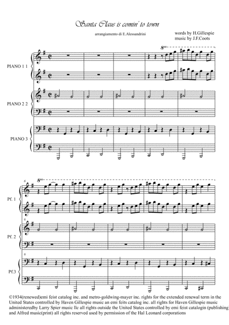Santa Claus Is Comin' To Town (arr. Ester Alessandrini)