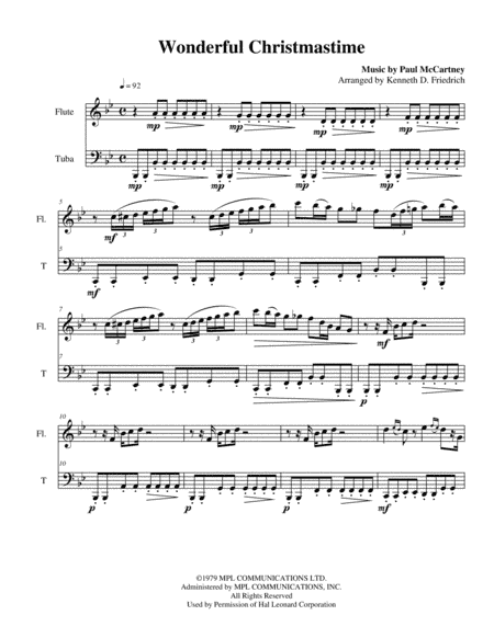 Wonderful Christmastime (arr. Kenneth D. Friedrich)