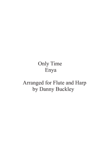 Only Time (arr. Danny Buckley)