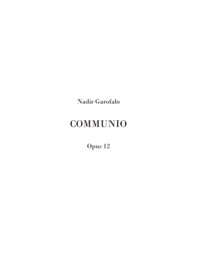 Communio (fantasia for ensemble)