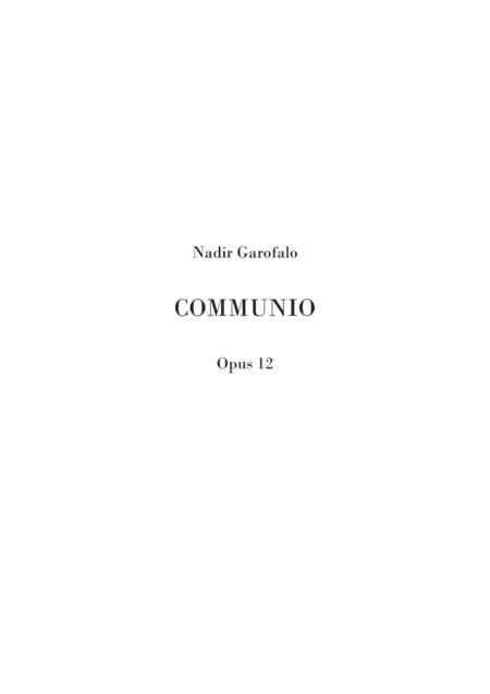 Communio (fantasia for ensemble)