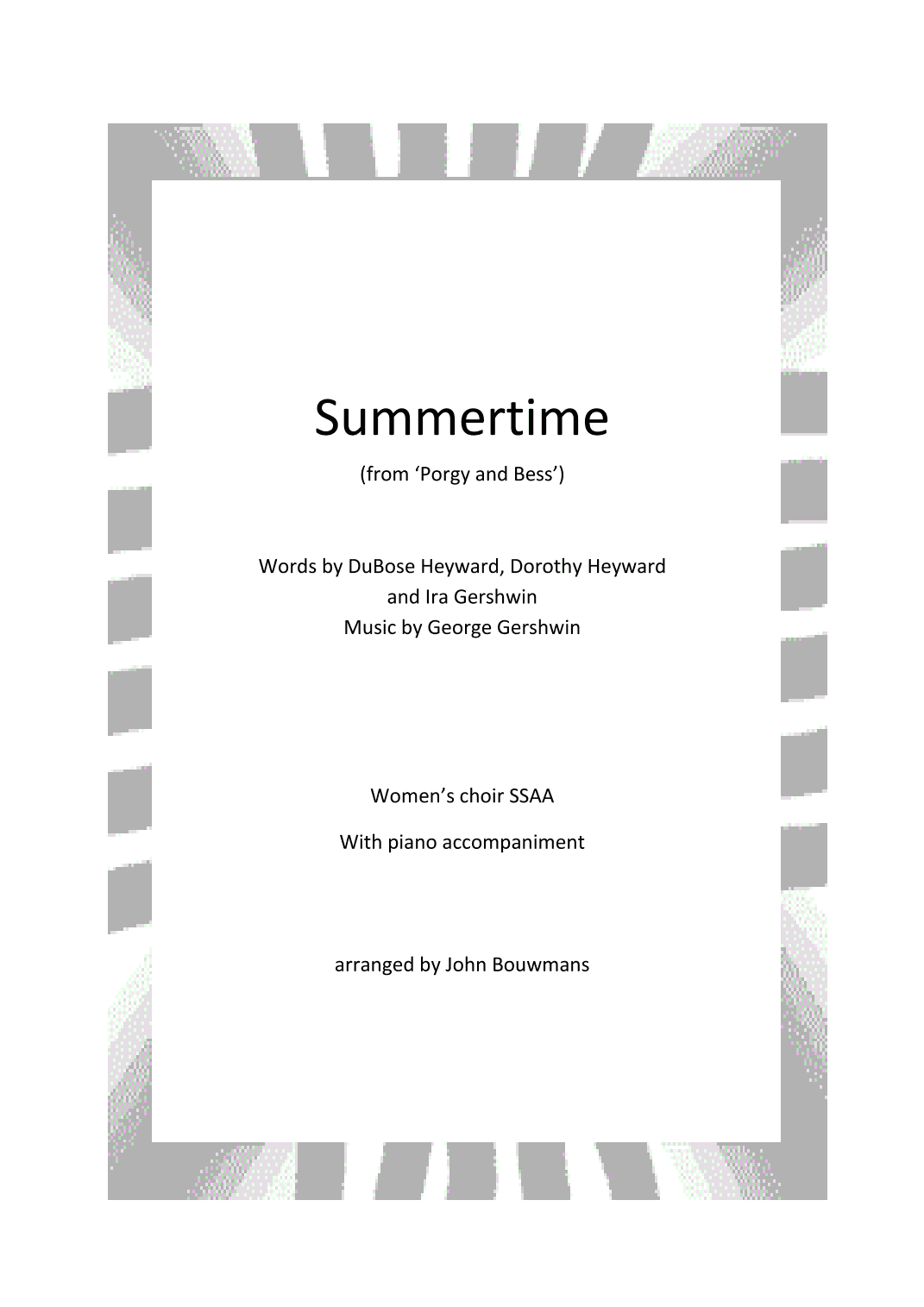 Summertime (arr. John Bouwmans)
