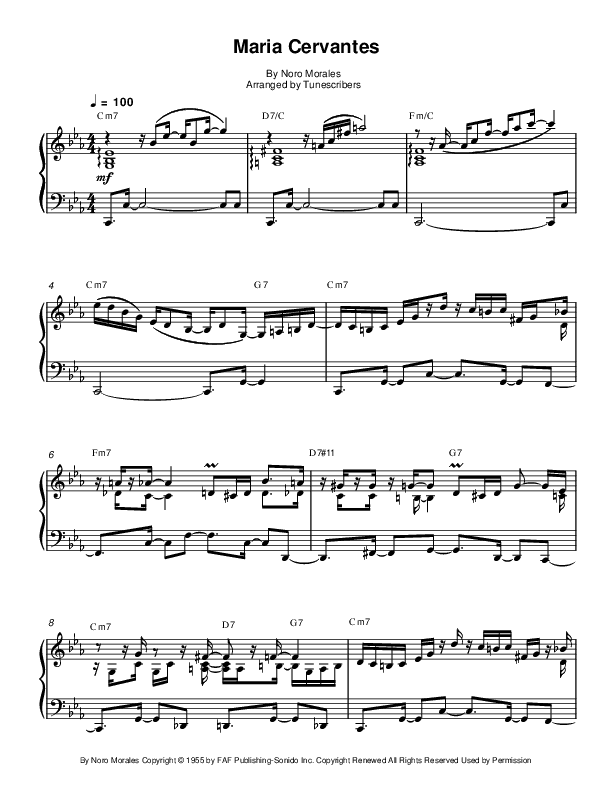 Maria Cervantes (arr. Tunescribers)