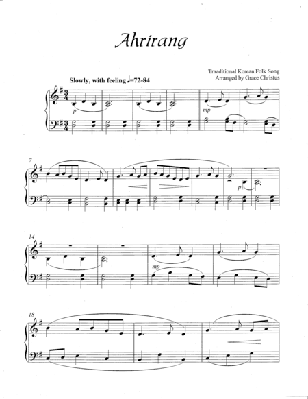 Ahrirang (arr. Grace Christus)