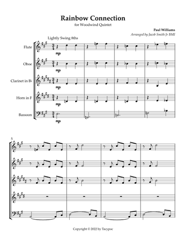 The Rainbow Connection (arr. Jacob Smith, Jr.)