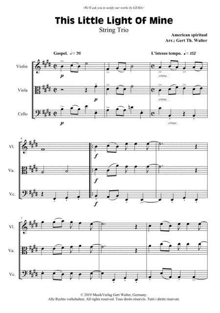 This Little Light Of Mine (arr. Gert Th. Walter)