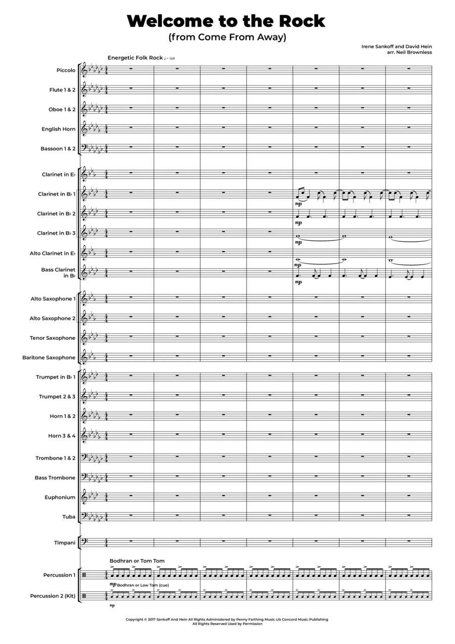 Welcome To The Rock (arr. Neil Brownless)