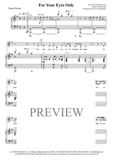 For Your Eyes Only (arr. Jan Angermüller)