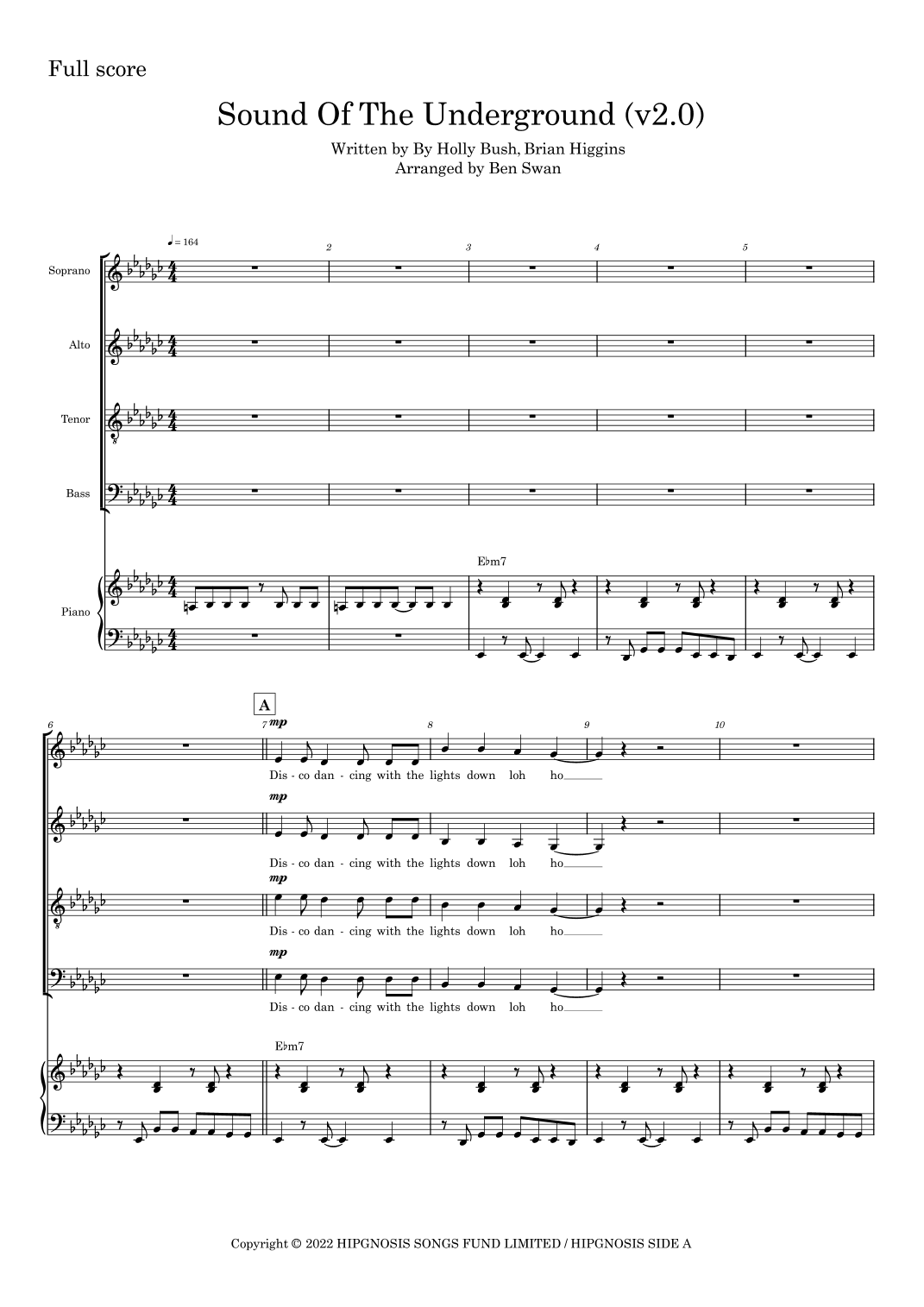 Sound Of The Underground (arr. Ben Swan)