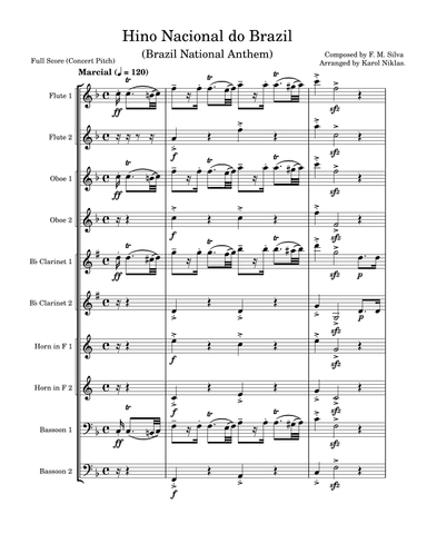 National Anthem of Brazil (Hino Nacional do Brazil) (arr. Karol Niklas)