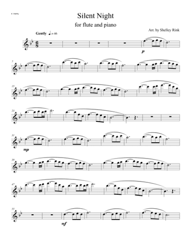 Silent Night for flute and piano (arr. Shelley Rink)