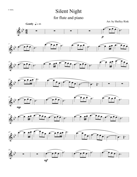 Silent Night for flute and piano (arr. Shelley Rink)
