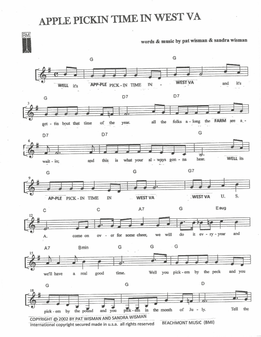 APPLE PICKIN TIME IN WEST VA