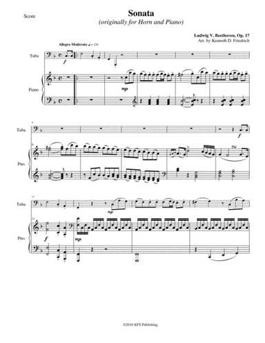Sonata, Op. 17 (arr. Kenneth D. Friedrich)