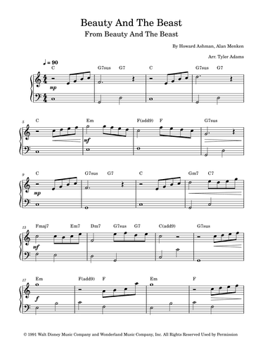 Beauty And The Beast (arr. Tyler Adams)
