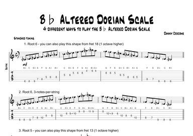 Bb Altered Dorian Scale (4 Ways to Play)