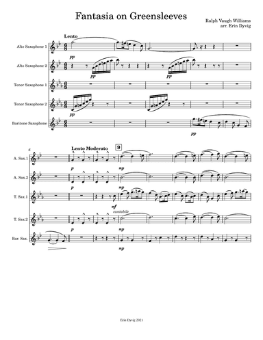 Fantasia on Greensleeves (arr. Erin Dyvig)