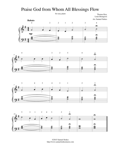 Praise God from Whom All Blessings Flow (Doxology) - for easy piano (arr. Samuel Stokes)
