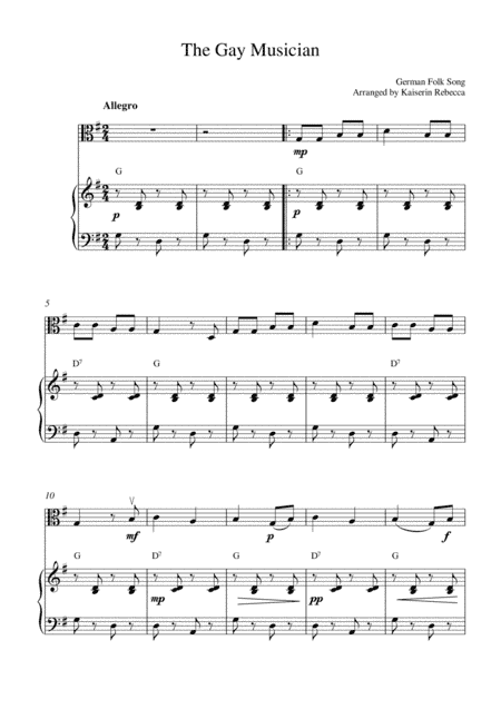 The Gay Musician (arr. Kaiserin Rebecca)