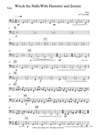 Wreck the Halls 2017 Holiday Contest Entry (arr. Pete Cavenagh)