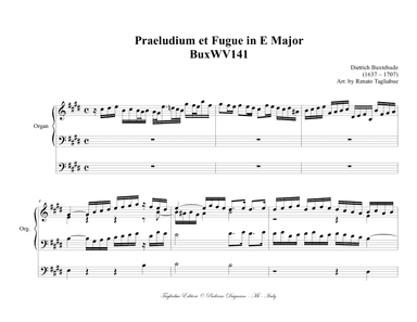 BUXTEHUDE - Praeludium et Fugue in E Major -  BuxWV141 (arr. Renato Tagliabue)