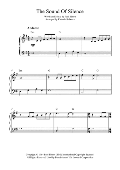 The Sound Of Silence (arr. Kaiserin Rebecca)