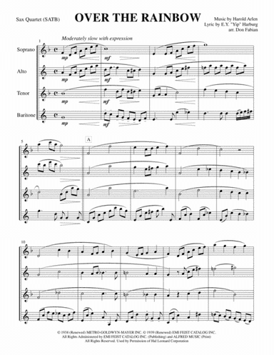 Over The Rainbow (from The Wizard Of Oz) (arr. Don Fabian)