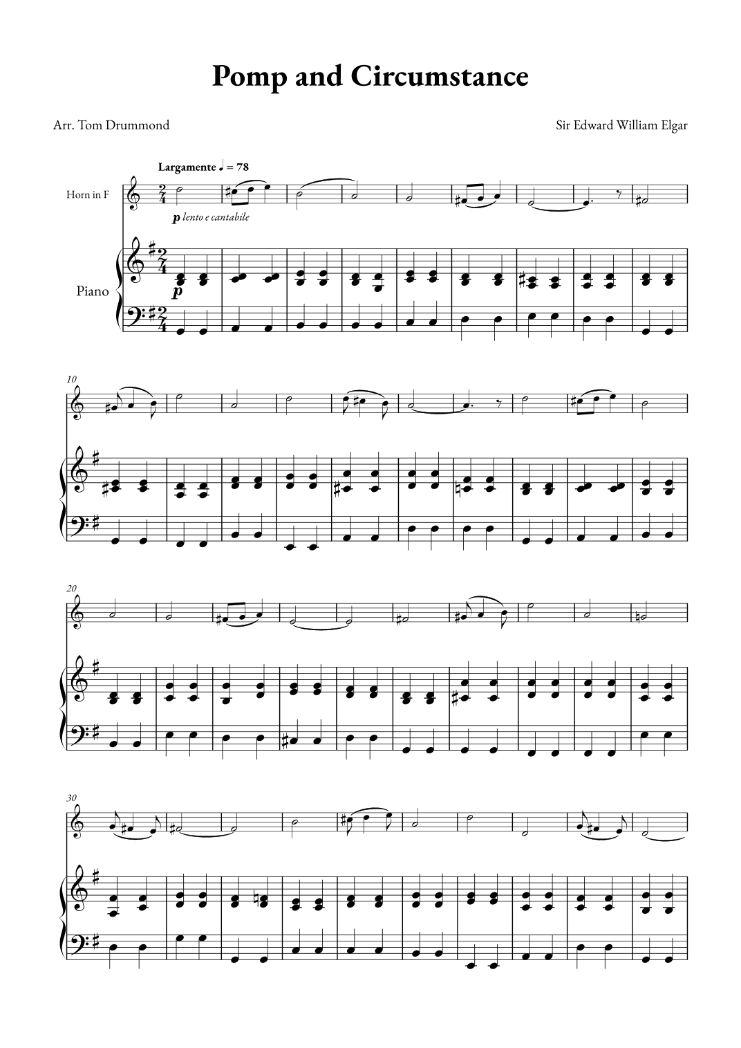 Pomp and Circumstance (arr. Tom Drummond)