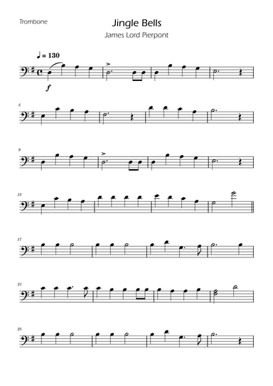 Jingle Bells - Trombone Solo w/ Piano (arr. Ygor Nunes)