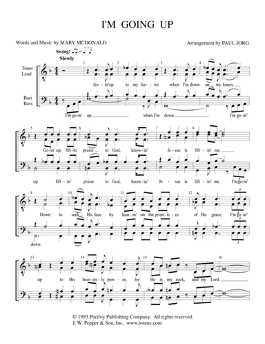 I'm Going Up (arr. Paul A. Jorg)