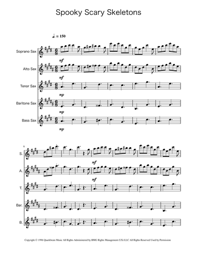 Spooky Scary Skeletons (arr. Ygor Nunes)