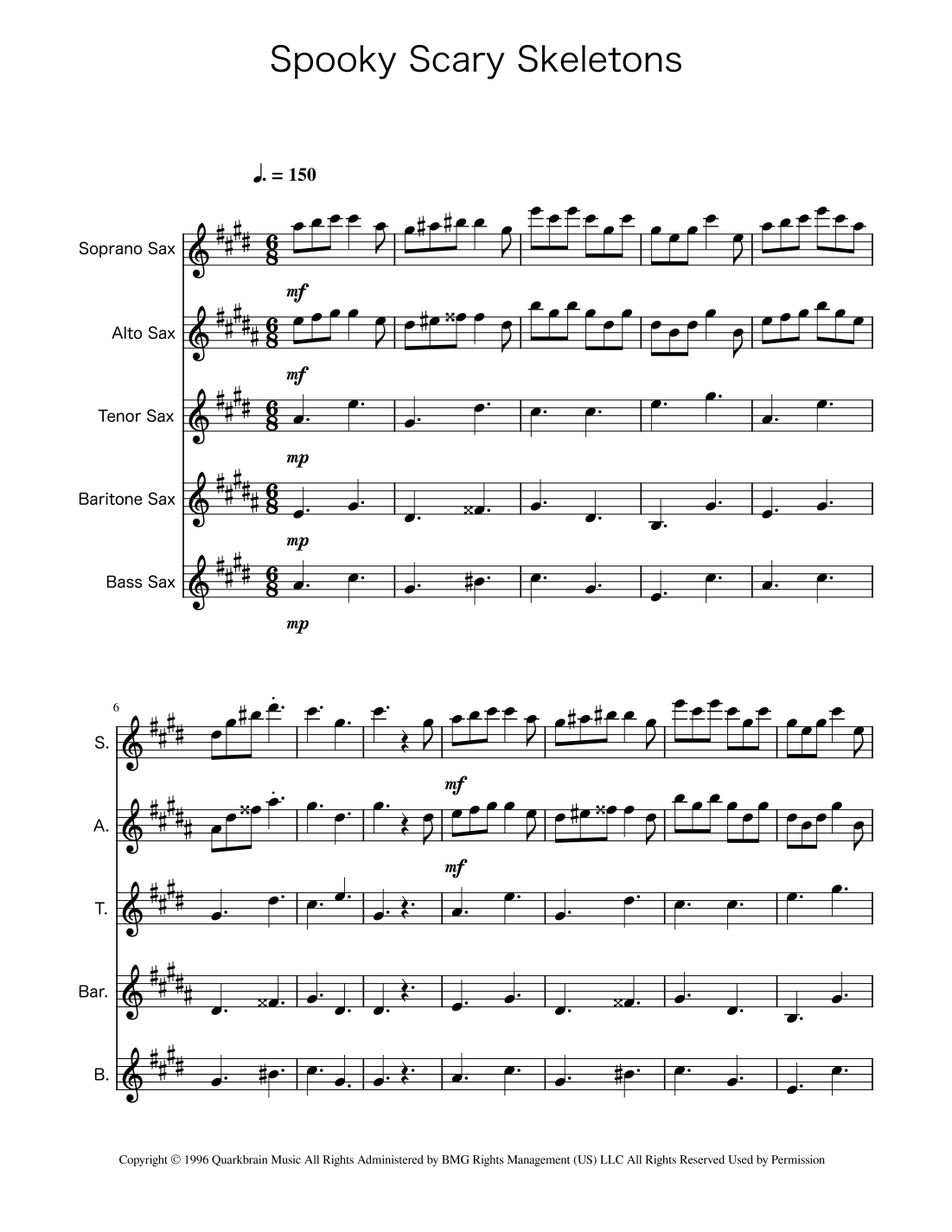 Spooky Scary Skeletons (arr. Ygor Nunes)