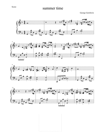 Summertime (arr. Michael Chords)