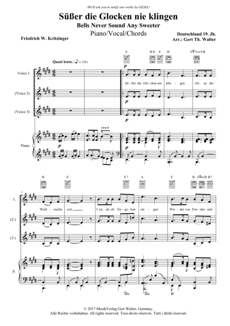 Bells Never Sound Any Sweeter (arr. Gert Th. Walter)