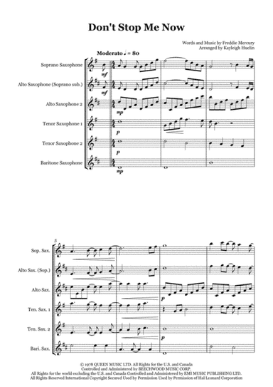 Don't Stop Me Now (arr. Kayleigh Huelin)