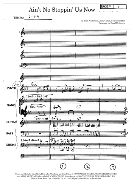 Ain't No Stoppin' Us Now (arr. Daryl McKenzie)
