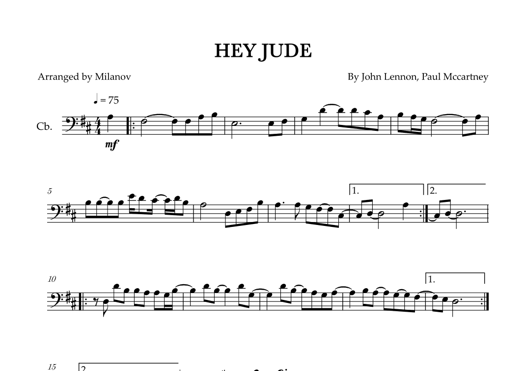 Hey Jude (arr. Milanov)