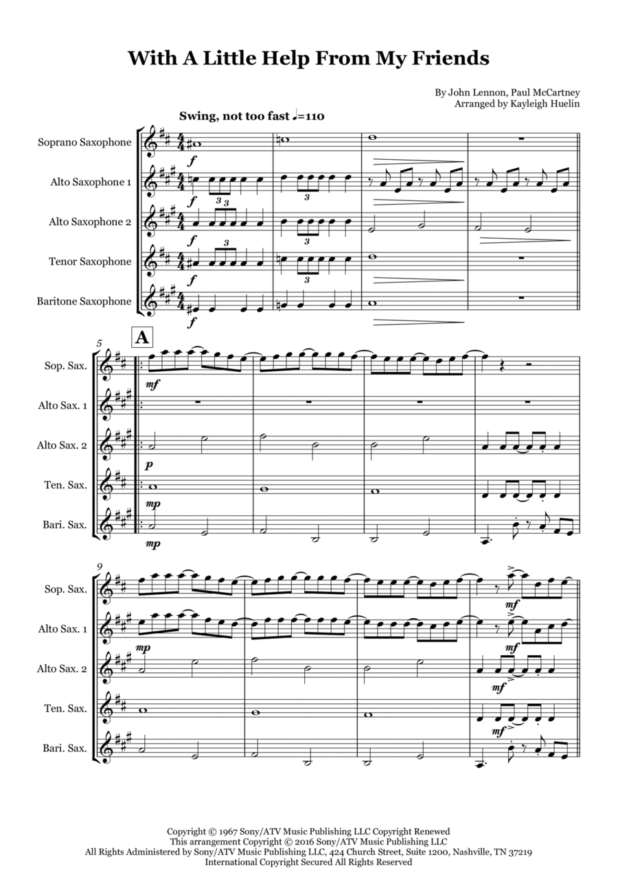 With A Little Help From My Friends (arr. Kayleigh Huelin)