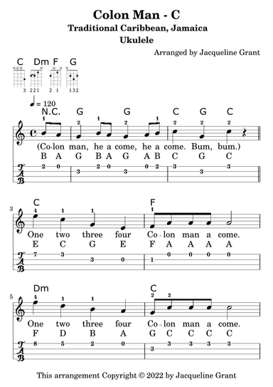 Colon Man (arr. Jacqueline Grant)