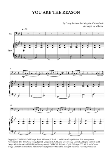 You Are The Reason (arr. Milanov)