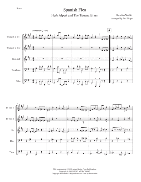 Spanish Flea (arr. Jim Bicigo)