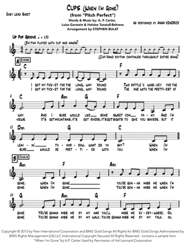 Cups (when I'm Gone) (arr. Stephen Bulat)