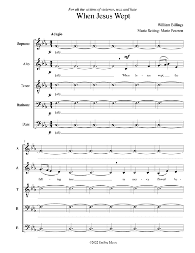 When Jesus Wept (arr. Mario Pearson)