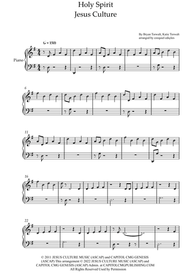 Holy Spirit (arr. BY EZEQUIEL EDIÇÕES)