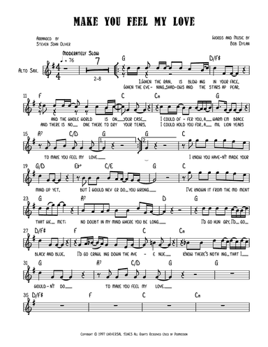 Make You Feel My Love (arr. Steven John Oliver)