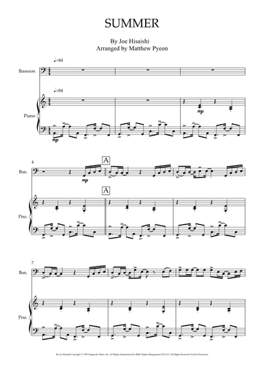 Summer (arr. Matthew pyeon)