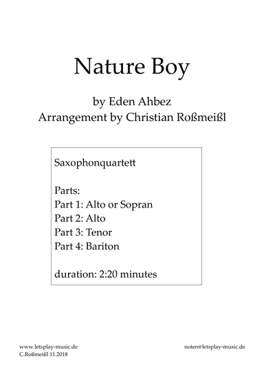 Nature Boy (arr. Christian Roßmeißl)