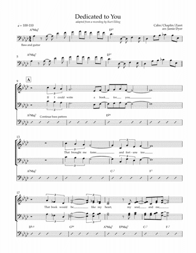 Dedicated To You (arr. Jamie Dyer)