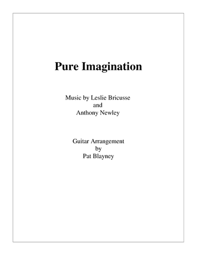 Pure Imagination (arr. Pat Blayney)
